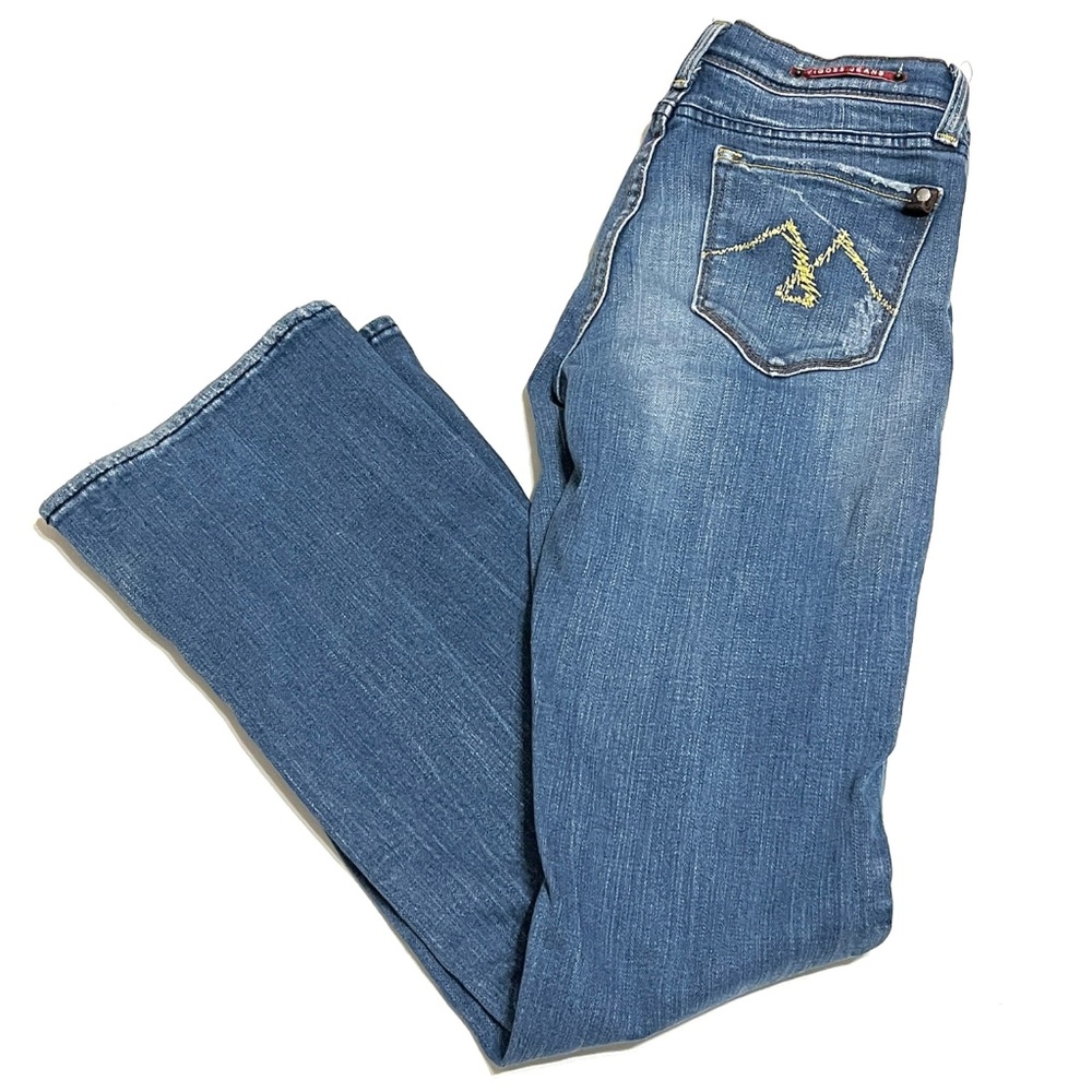 Womens Vigoss Jeans Size 3 / 4 Blue Denim Medium Wash Distressed Stretch Size 27